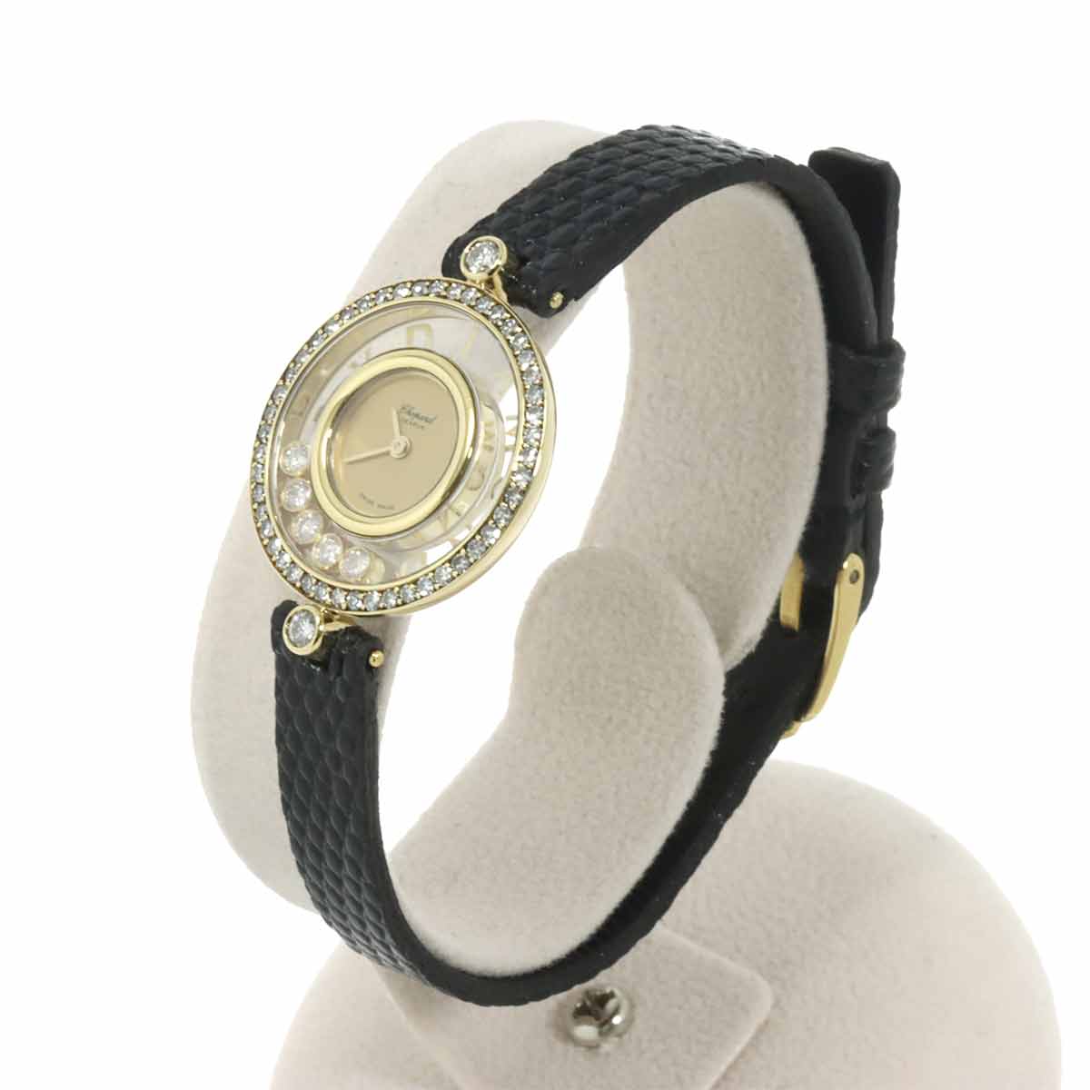 Luxury Promise Japan Chopard Happy Diamonds 20/3926-12 Women's Watch, Diamond Bezel, Lugs, 5-Piece Moving Diamond, 18K Yellow Gold, Quartz, Happy Diamond, Chopard 90301388