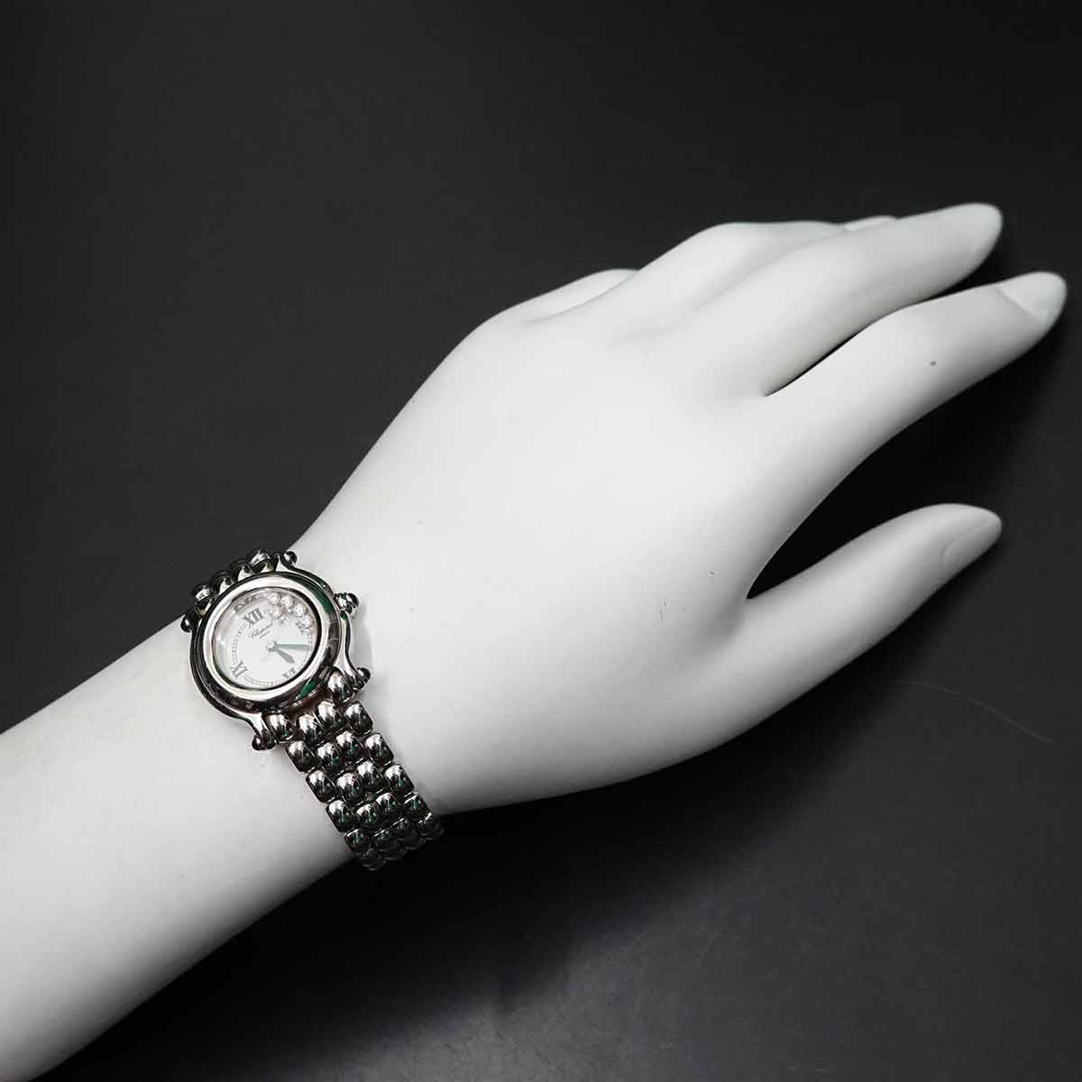 Luxury Promise Japan Chopard Happy Sport 27/8250 23 Women's Watch with 5 Diamonds and White Quartz Movement, 90296666