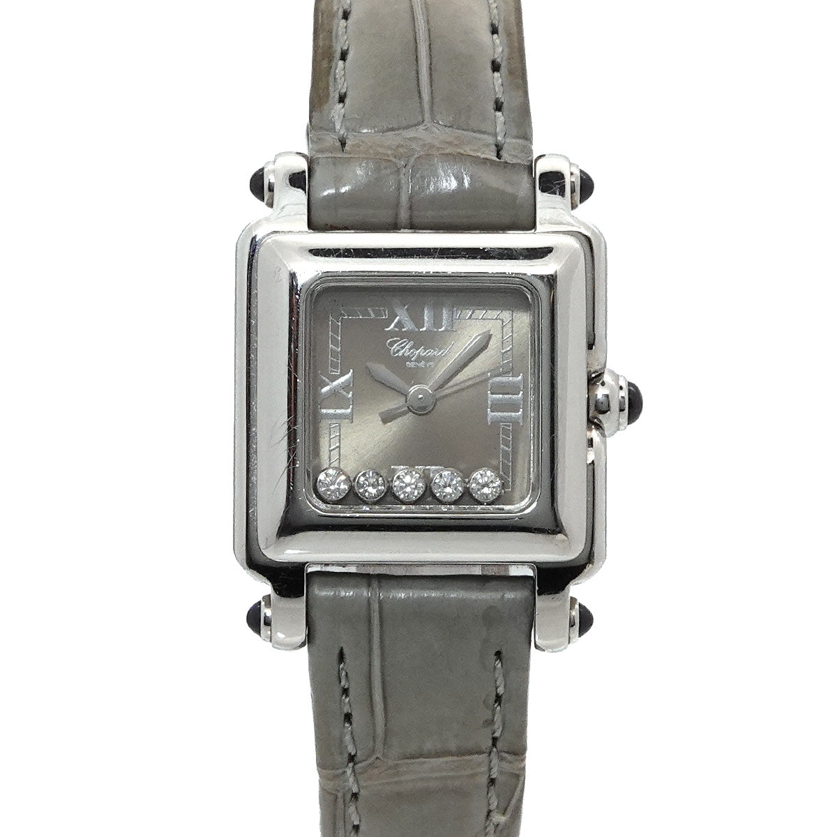 Luxury Promise Japan Chopard Happy Sport 27/8892-23 Women's Watch with 5 Moving Diamonds, Gray Quartz Movement, 90299156