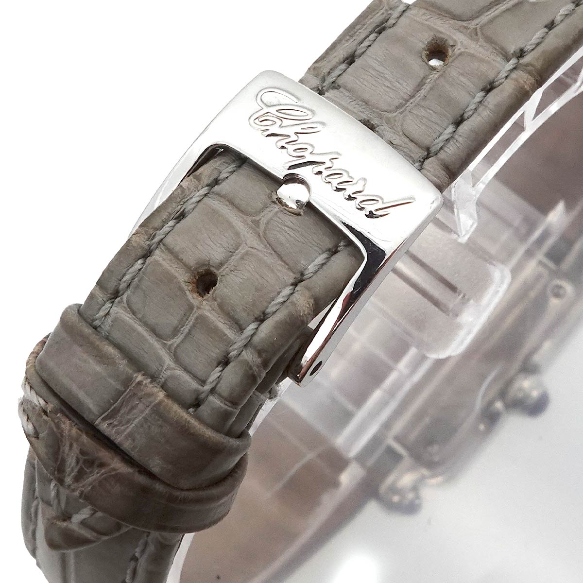 Luxury Promise Japan Chopard Happy Sport 27/8892-23 Women's Watch with 5 Moving Diamonds, Gray Quartz Movement, 90299156