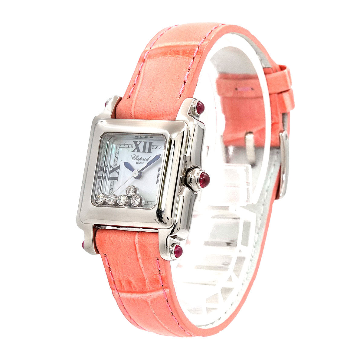 Luxury Promise Japan Chopard Happy Sports 27 8892 21 5P Diamond Women's Watch Pink Shell Quartz Movement Chopard Happy Sports 90273363