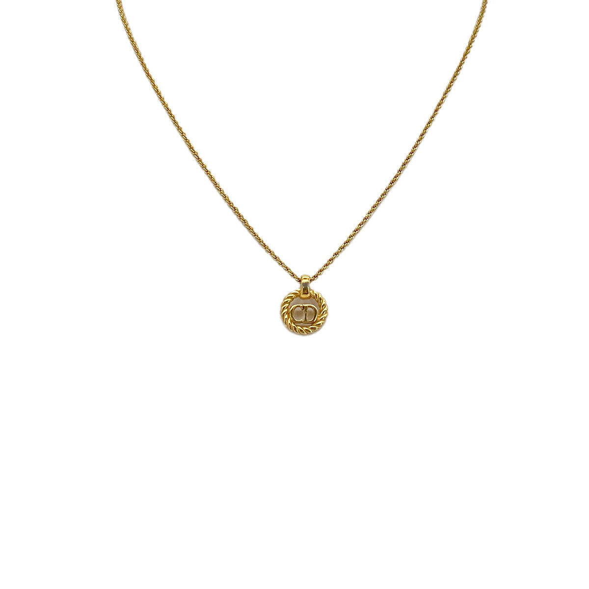 Luxury Promise Japan CHRISTIAN DIOR NECKLACE CD LOGO GOLD ACCESSORY 90299103