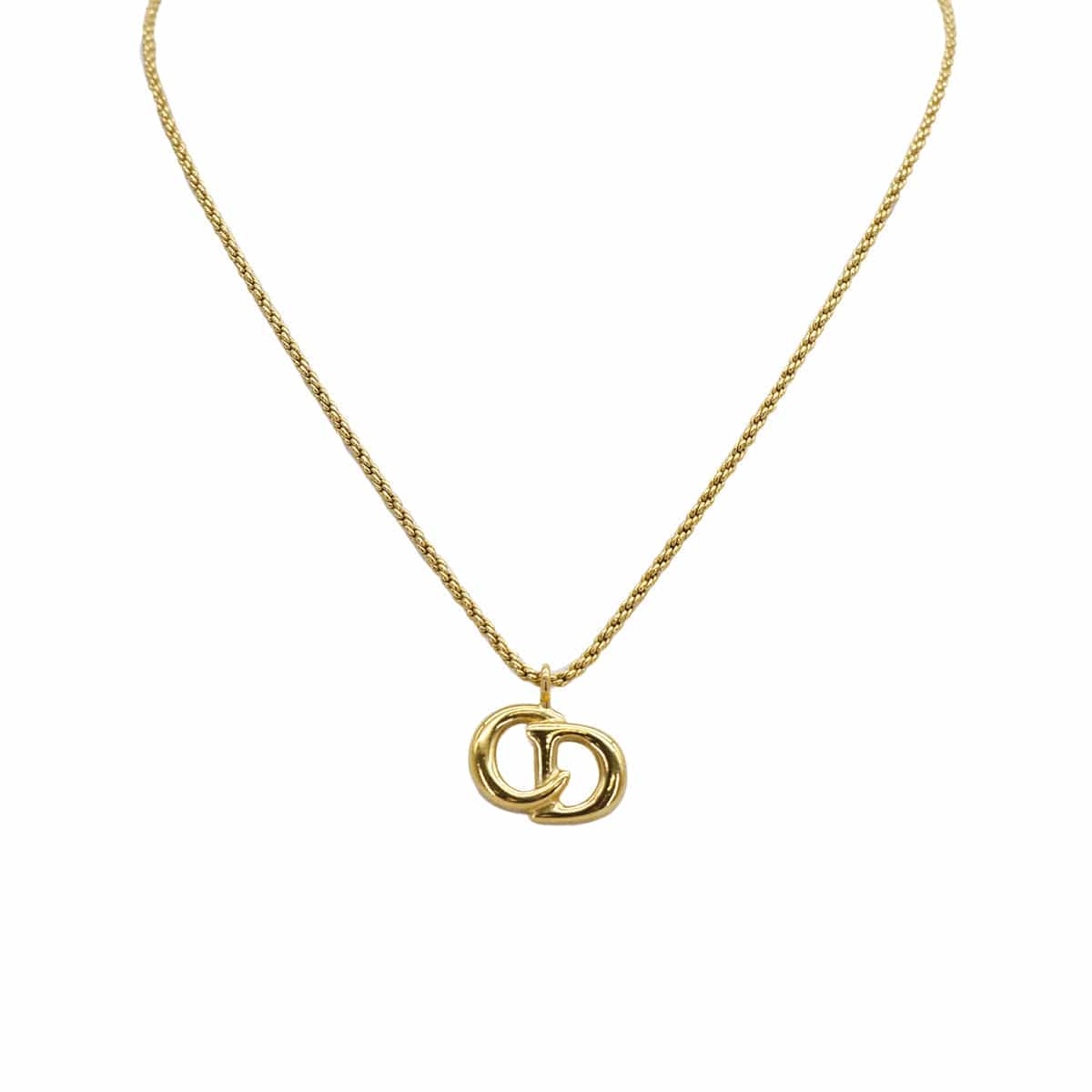 Luxury Promise Japan CHRISTIAN DIOR NECKLACE CD LOGO GOLD ACCESSORY 90309847