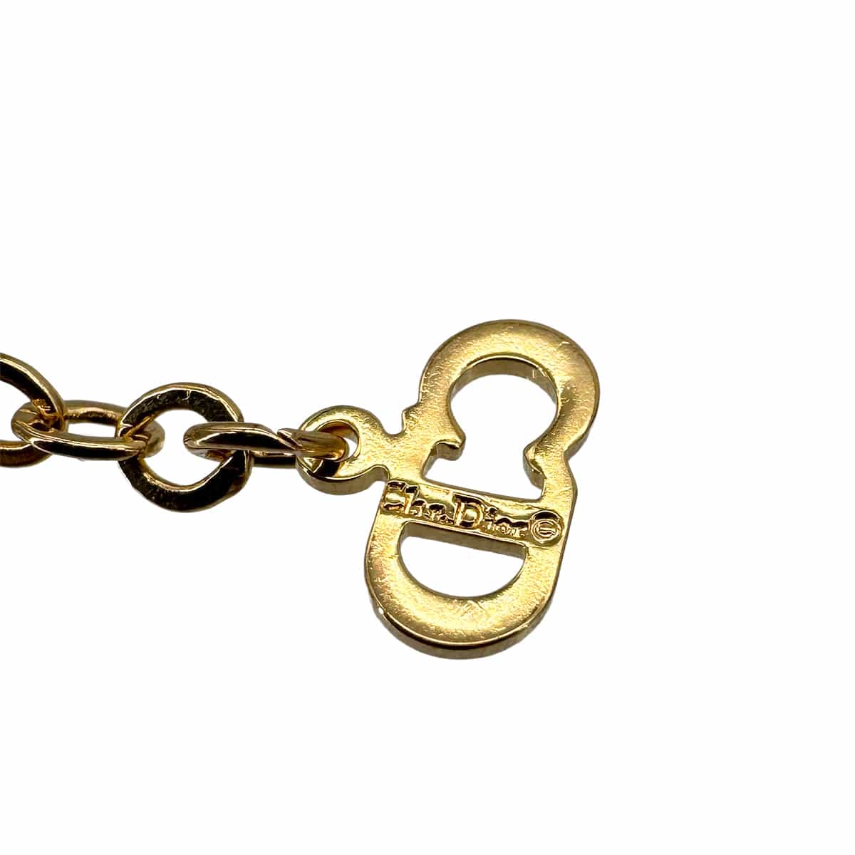Luxury Promise Japan CHRISTIAN DIOR NECKLACE CD LOGO OVAL GOLD ACCESSORY 90323211