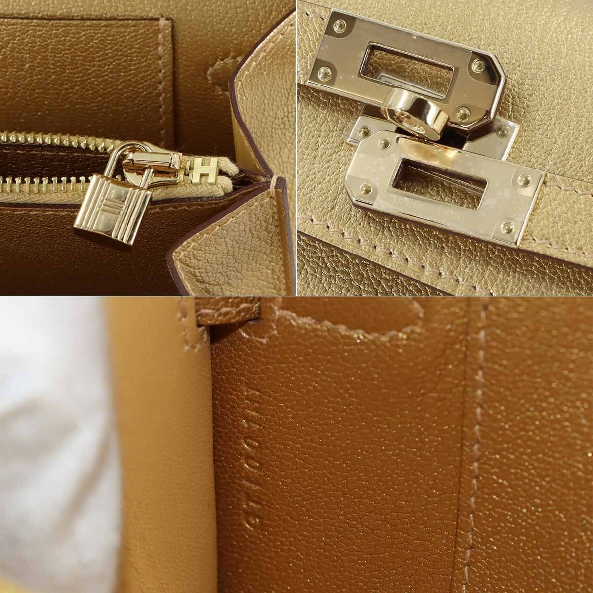 Luxury Promise Japan HERMES Kelly To Go Shoulder Wallet Chevre Chamkila Dore Purse 90320736