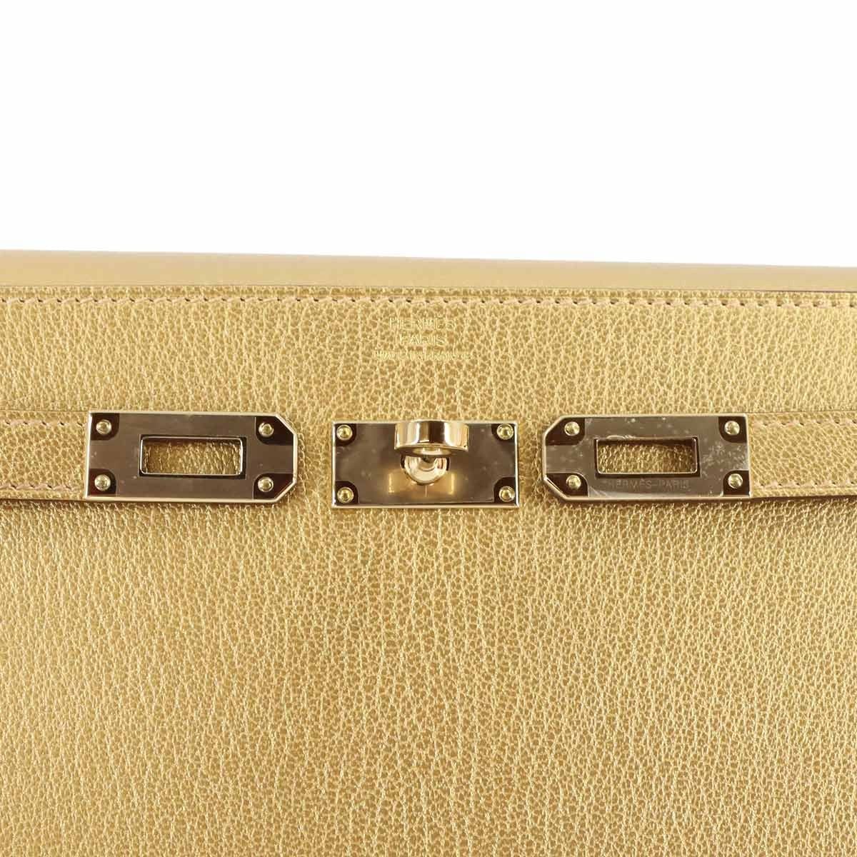 Luxury Promise Japan HERMES Kelly To Go Shoulder Wallet Chevre Chamkila Dore Purse 90320736