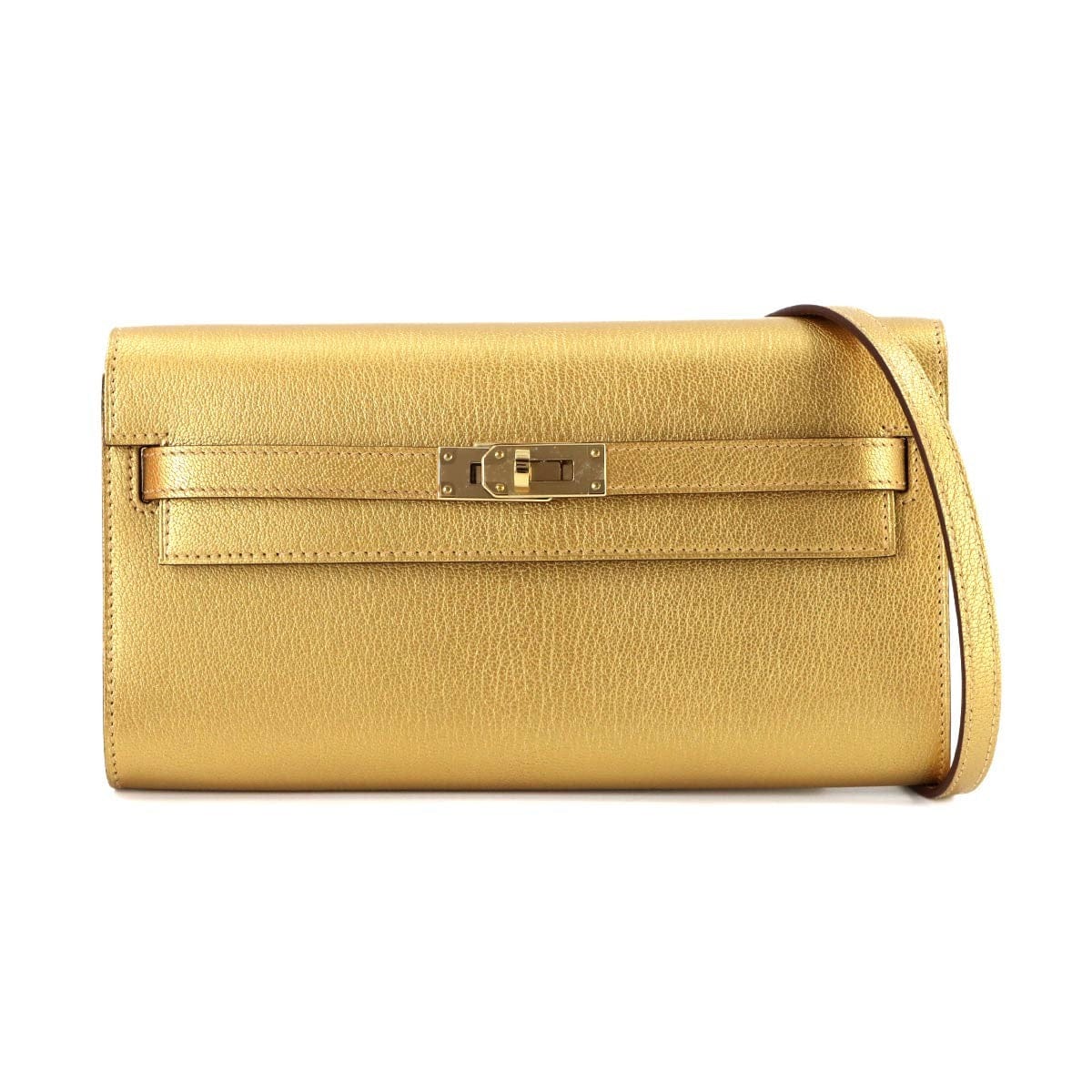 Luxury Promise Japan HERMES Kelly To Go Shoulder Wallet Chevre Chamkila Dore Purse 90320736