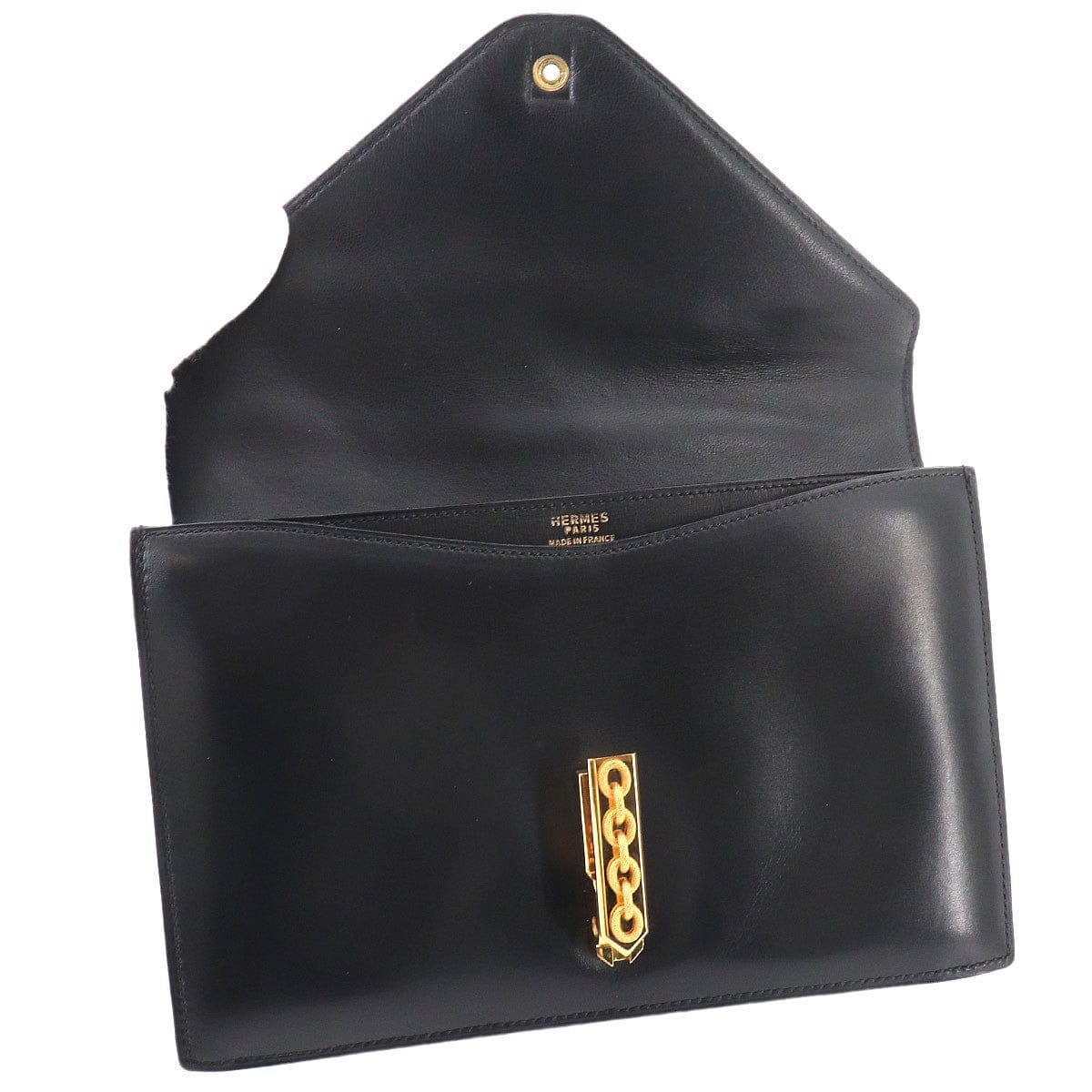 Luxury Promise Japan HERMES Alcazar Shoulder Bag Box Calf Leather Black Vintage Antique 90327338