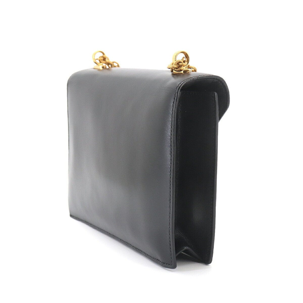 Luxury Promise Japan HERMES Alcazar Shoulder Bag Box Calf Leather Black Vintage Antique 90327338
