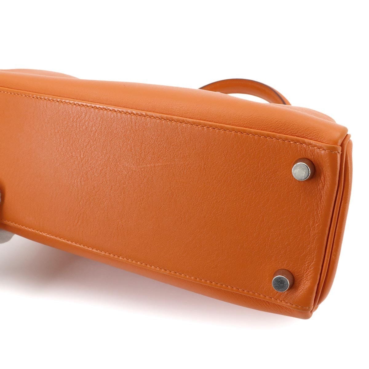 Luxury Promise Japan HERMES Kelly 25 Hand Shoulder Bag Veau Swift Orange Purse 90326064