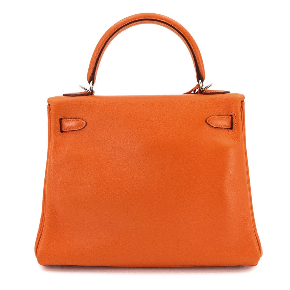 Luxury Promise Japan HERMES Kelly 25 Hand Shoulder Bag Veau Swift Orange Purse 90326064