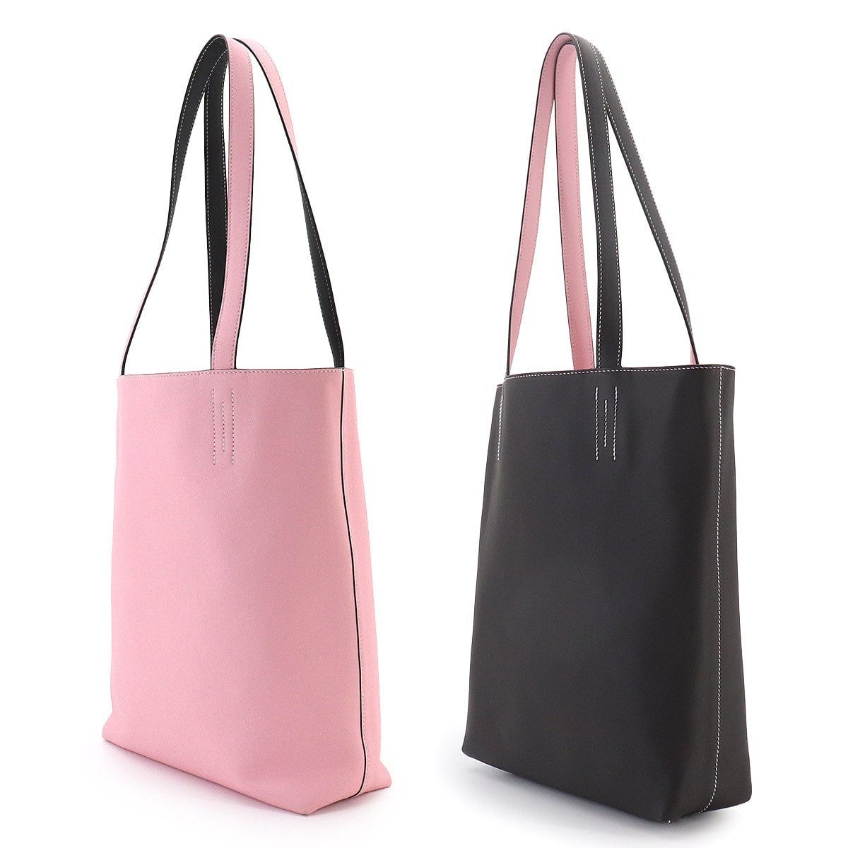Luxury Promise Japan HERMES Neo Double Sens 35 Tote Bag Swift Rose Sakura Ebene 90329269