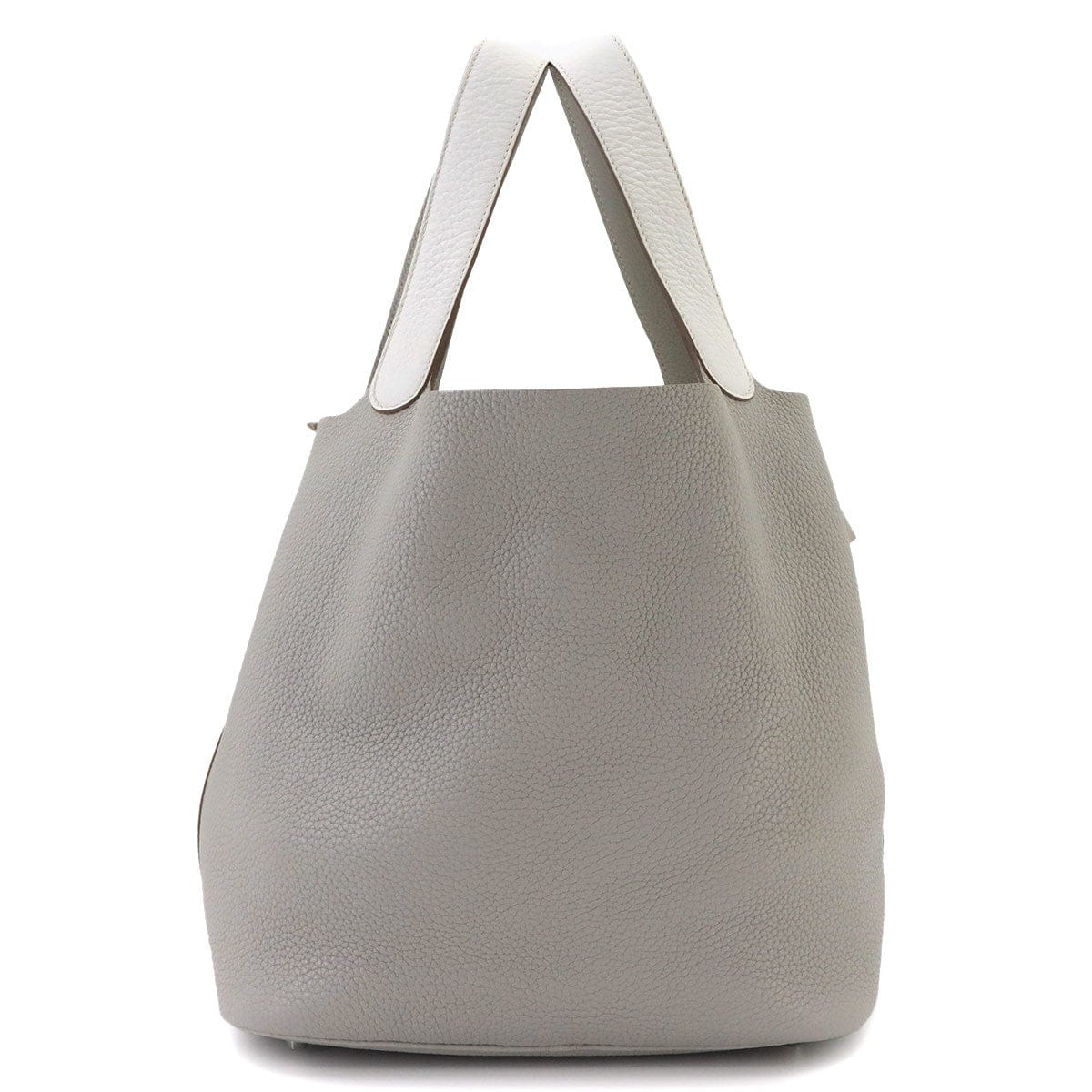 Luxury Promise Japan HERMES Picotin Lock Casaque GM Hand Bag Taurillon Clemence White 90324590