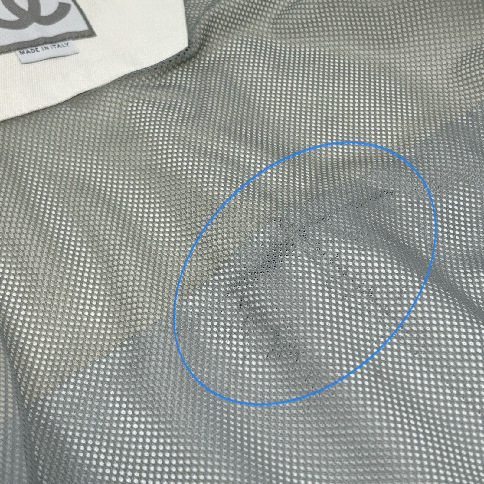 Luxury Promise Japan CHANEL Sport Vintage 01P CC Mark Logo Zipped Jacket #36 White Gray Cotton