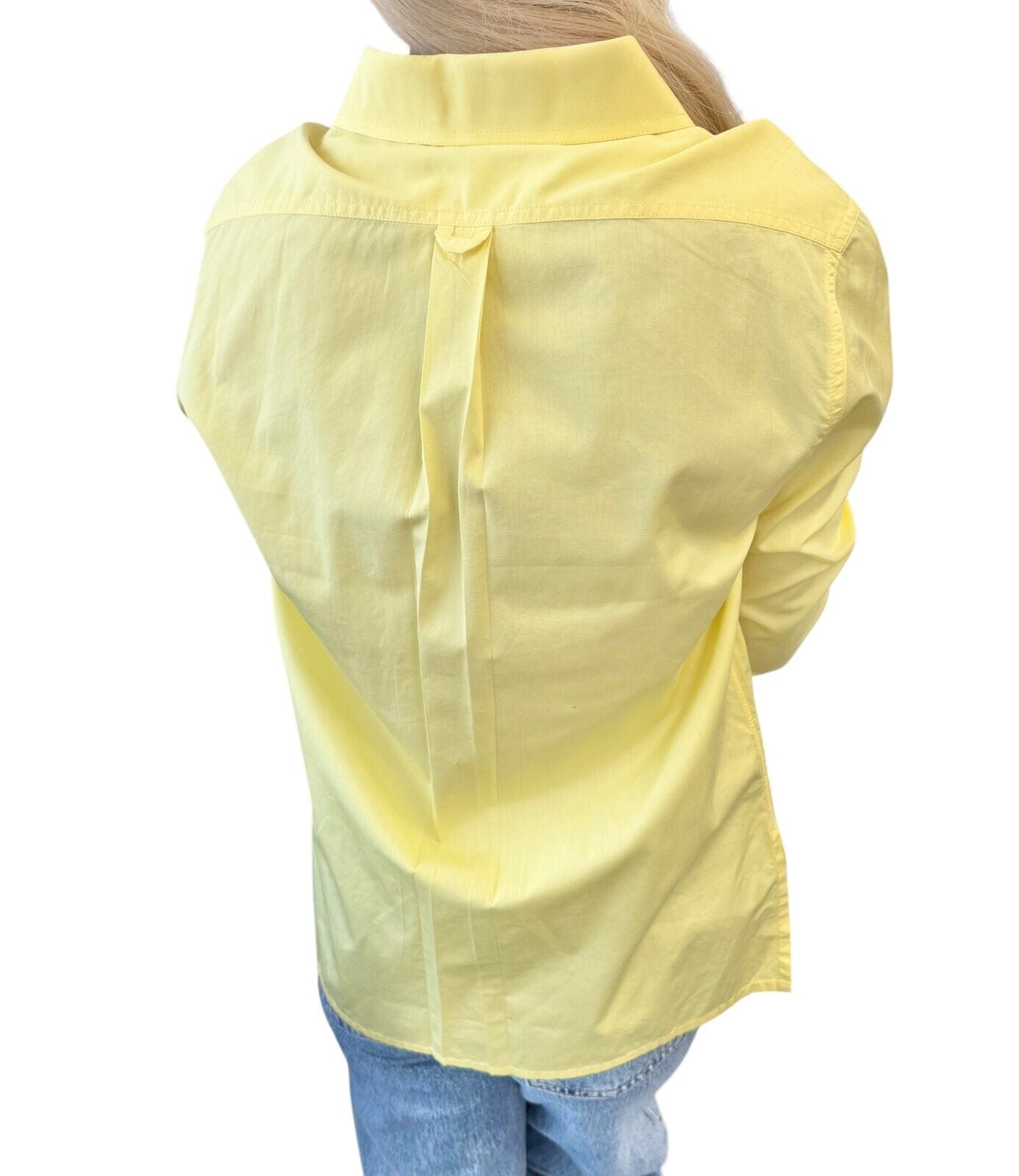 Luxury Promise Japan CHANEL Vintage PO4946 CC Mark Logo Shirt Top #36 Button Up Yellow Gold Cotton