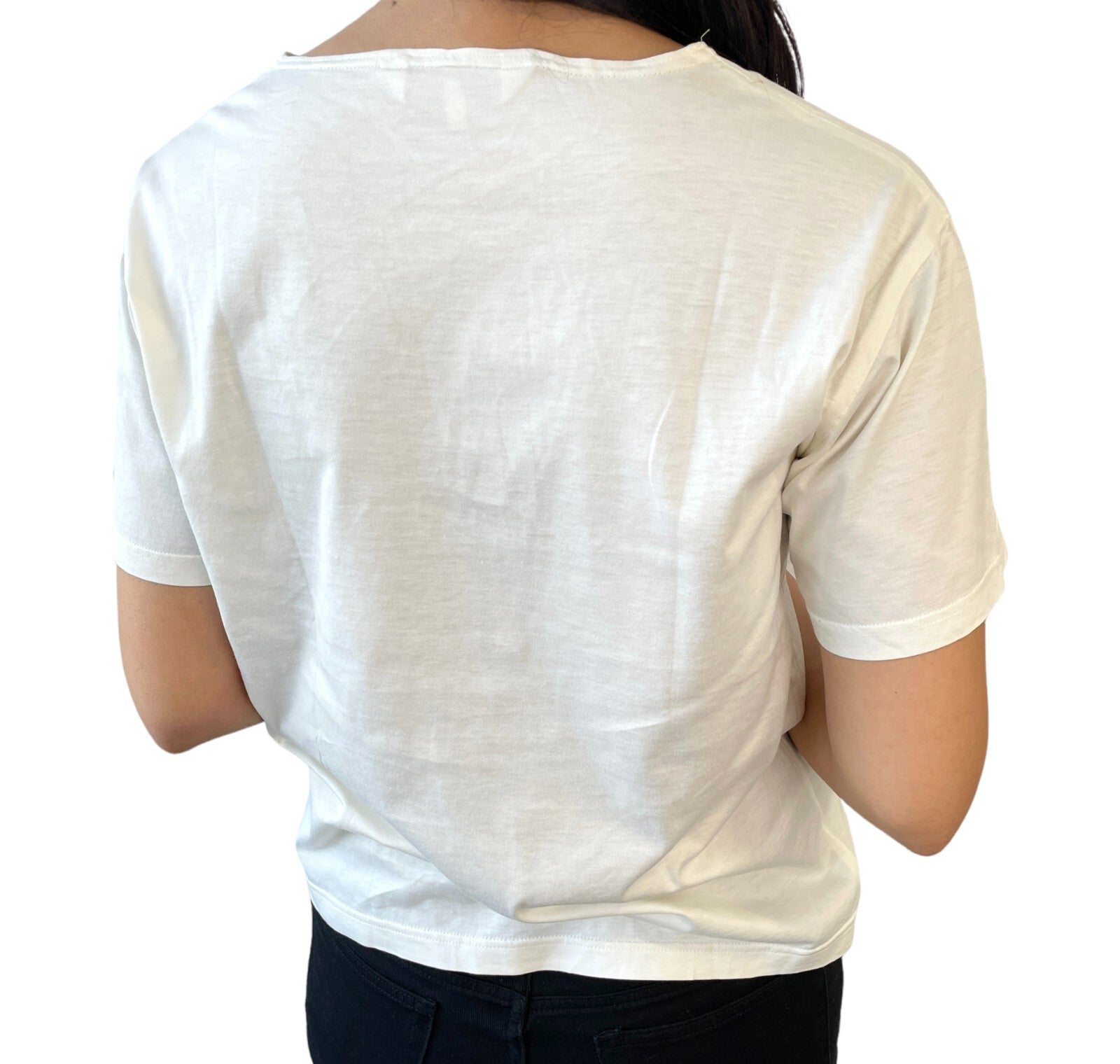 Luxury Promise Japan Christian Dior Sports Vintage Big Logo T-shirt Top #M White Dark Blue Cotton