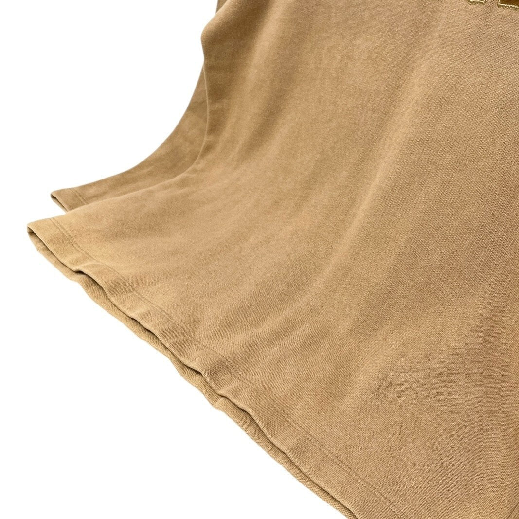 Luxury Promise Japan FENDI Vintage Big Logo Sweatshirt Top #38 Brown Cotton Velvet Long Sleeve