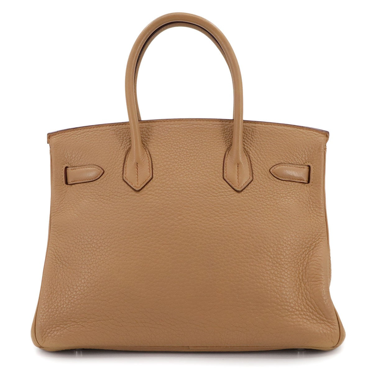 Luxury Promise Japan HERMES Birkin 30 Taurillon Clemence Tabac camel Hand Bag Beige 90301175