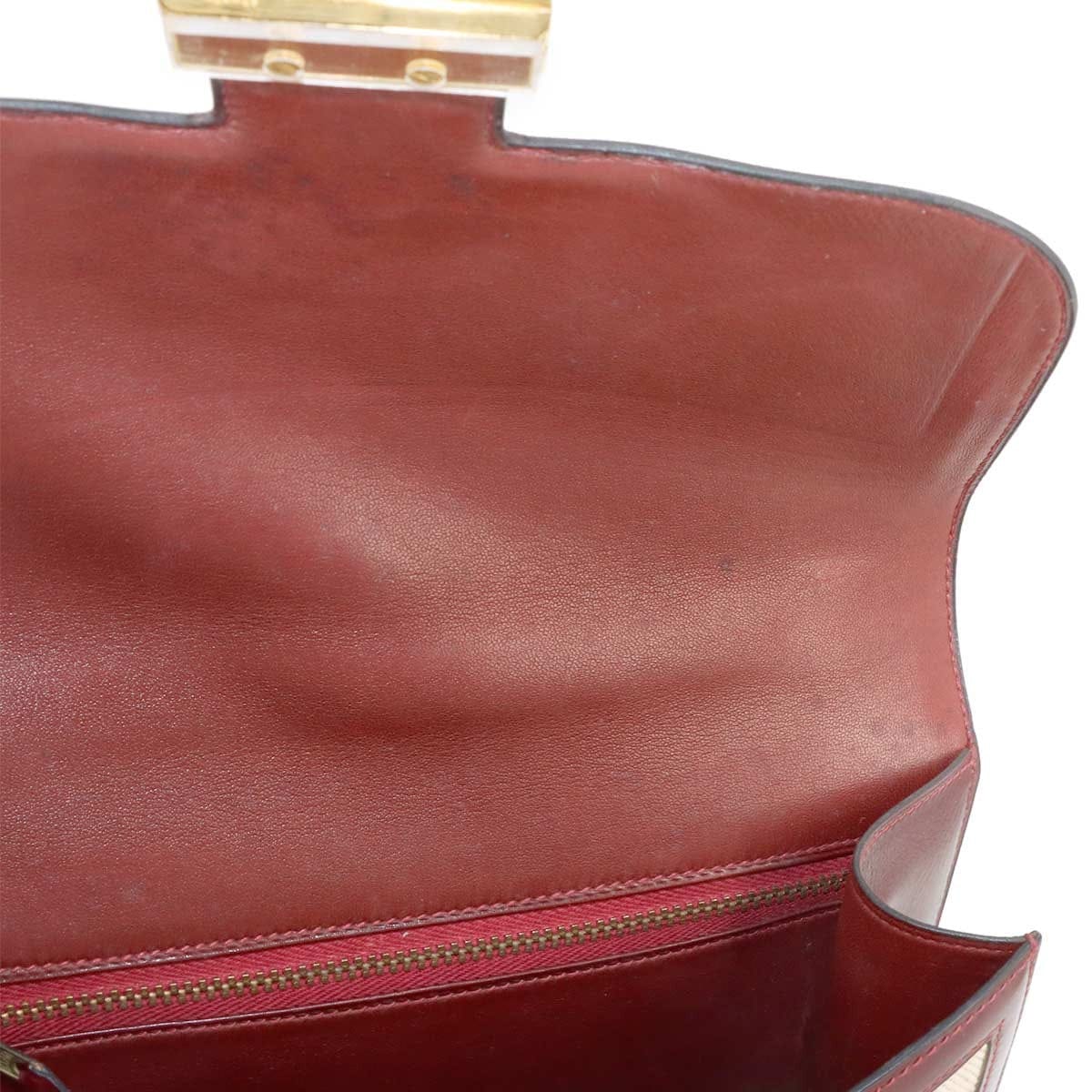 Luxury Promise Japan HERMES Constance 23 Shoulder Bag Box Calf Toile H Beige Rouge H 90315400