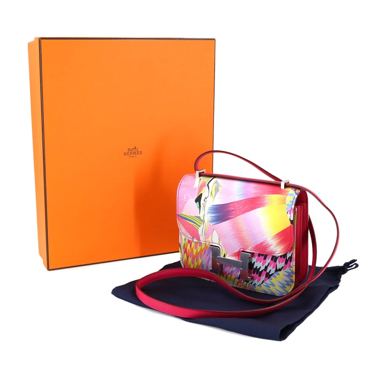 Luxury Promise Japan HERMES Constance 3 Mini 18 Marble Shoulder Bag Veau Swift Silk 90307064