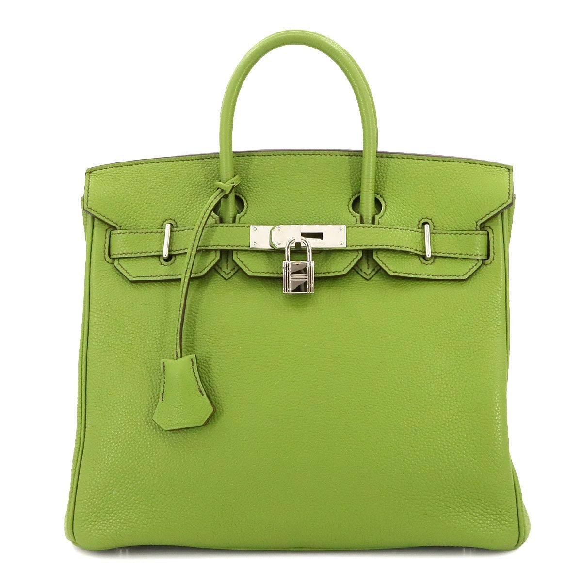 Luxury Promise Japan HERMES Haut a Courroies 28 Veau Togo Anis green Hand Bag Purse 90302007