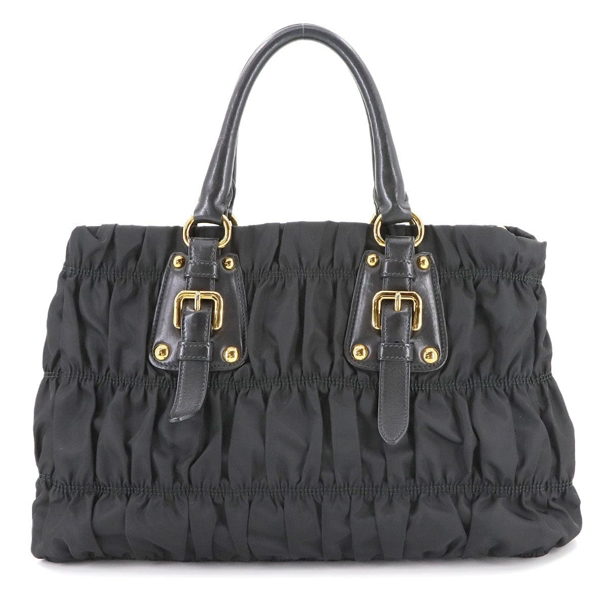 Luxury Promise Japan PRADA 2way Hand Shoulder Bag Nylon Leather Nero Black BN2346 Purse 90285405