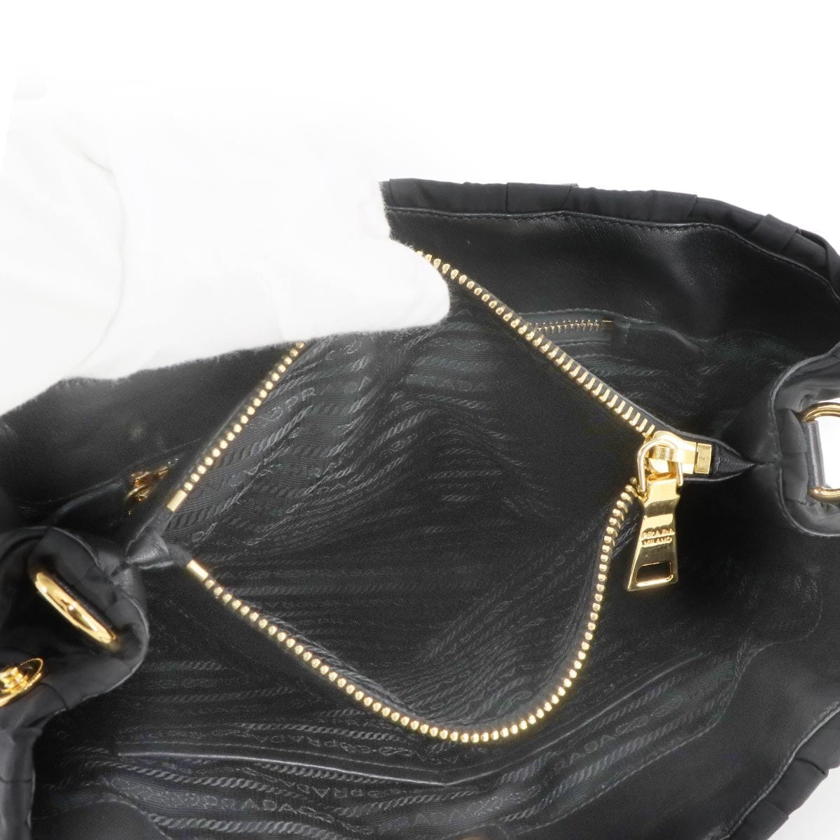 Luxury Promise Japan PRADA 2way Hand Shoulder Bag Nylon Leather Nero Black BN2346 Purse 90285405