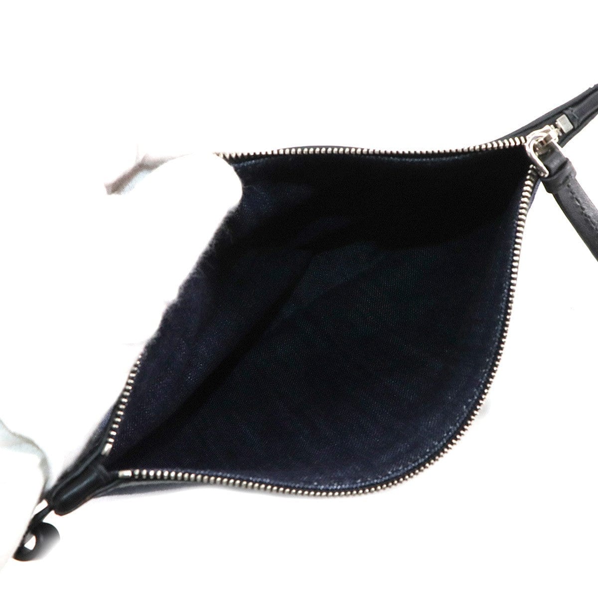 Luxury Promise Japan PRADA Small 2way Tote Shoulder Bag Denim Leather Blue Black 1BG244 90289015