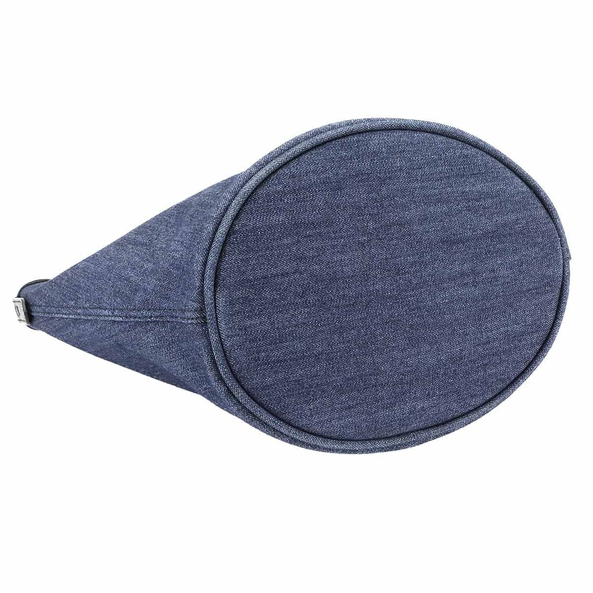 Luxury Promise Japan PRADA Small 2way Tote Shoulder Bag Denim Leather Blue Black 1BG244 90289015