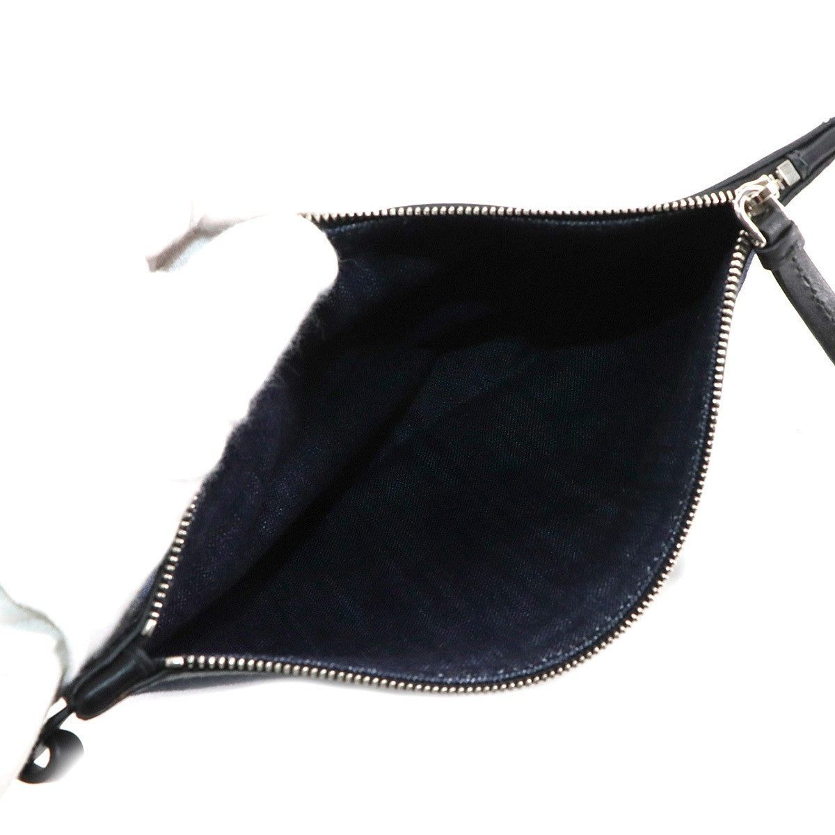 Luxury Promise Japan PRADA Small 2way Tote Shoulder Bag Denim Leather Blue Black 1BG244 90289015