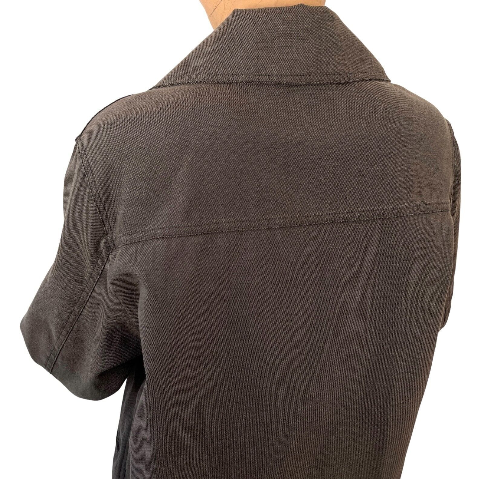 Luxury Promise Japan FENDI Vintage Logo Zipped Jacket #40 Polyester Cotton Brown Gold RankAB+