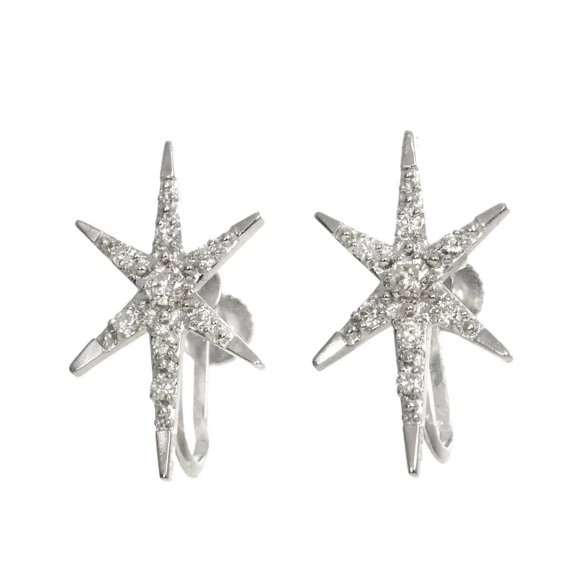 Luxury Promise Japan Diamond 0.10ct/0.10ct Earrings Clip-on 18K 14K K18 K14 WG 750 585 90273285