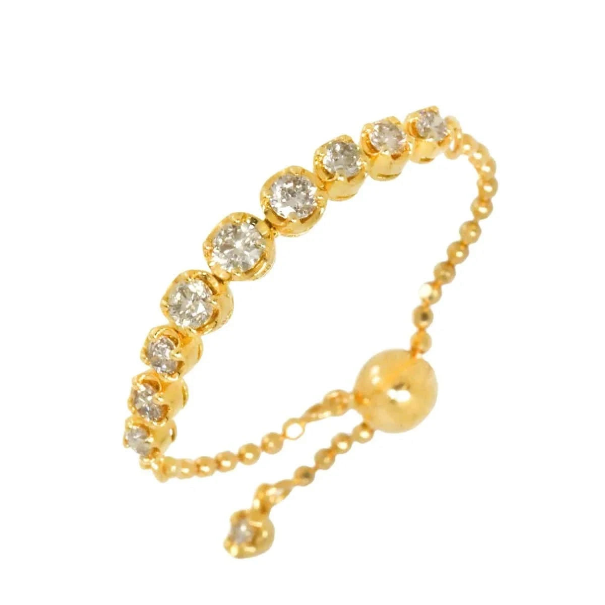 Luxury Promise Japan Diamond 0.30ct Ring 18K K18 YG Free size 90290803