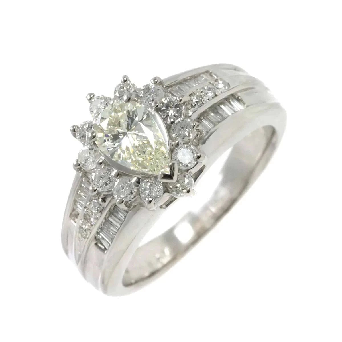 Luxury Promise Japan Diamond 0.557ct/0.44ct Ring Pt Platinum size4.5(US) 90276203