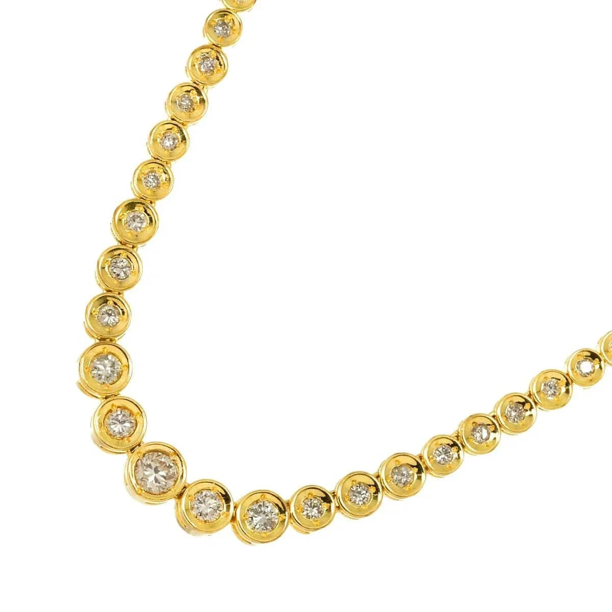 Diamond 3.10ct Necklace 18K YG Yellow Gold 750 90291204