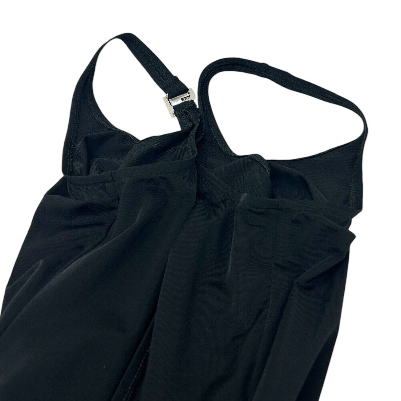 Luxury Promise Japan FENDI Vintage FF Logo Sleeveless Dress One-piece #40 Black Silver Nylon Rank AB