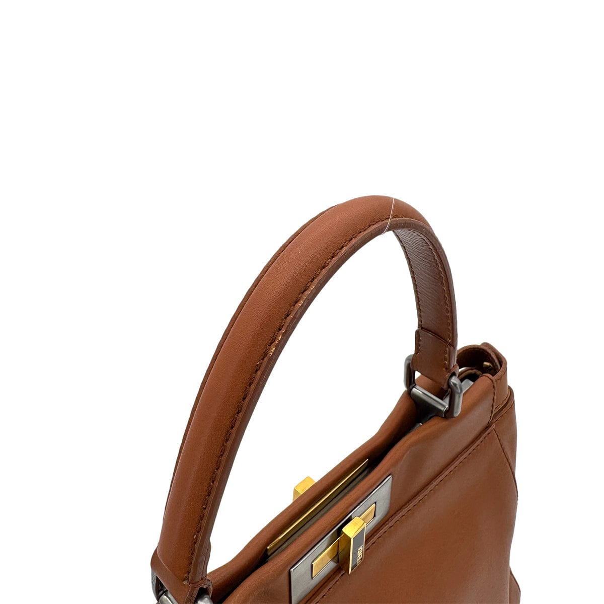 Luxury Promise Japan FENDI PEEKABOO REGULAR HAND SHOULDER BAG LEATHER BROWN 8BN226 90298740