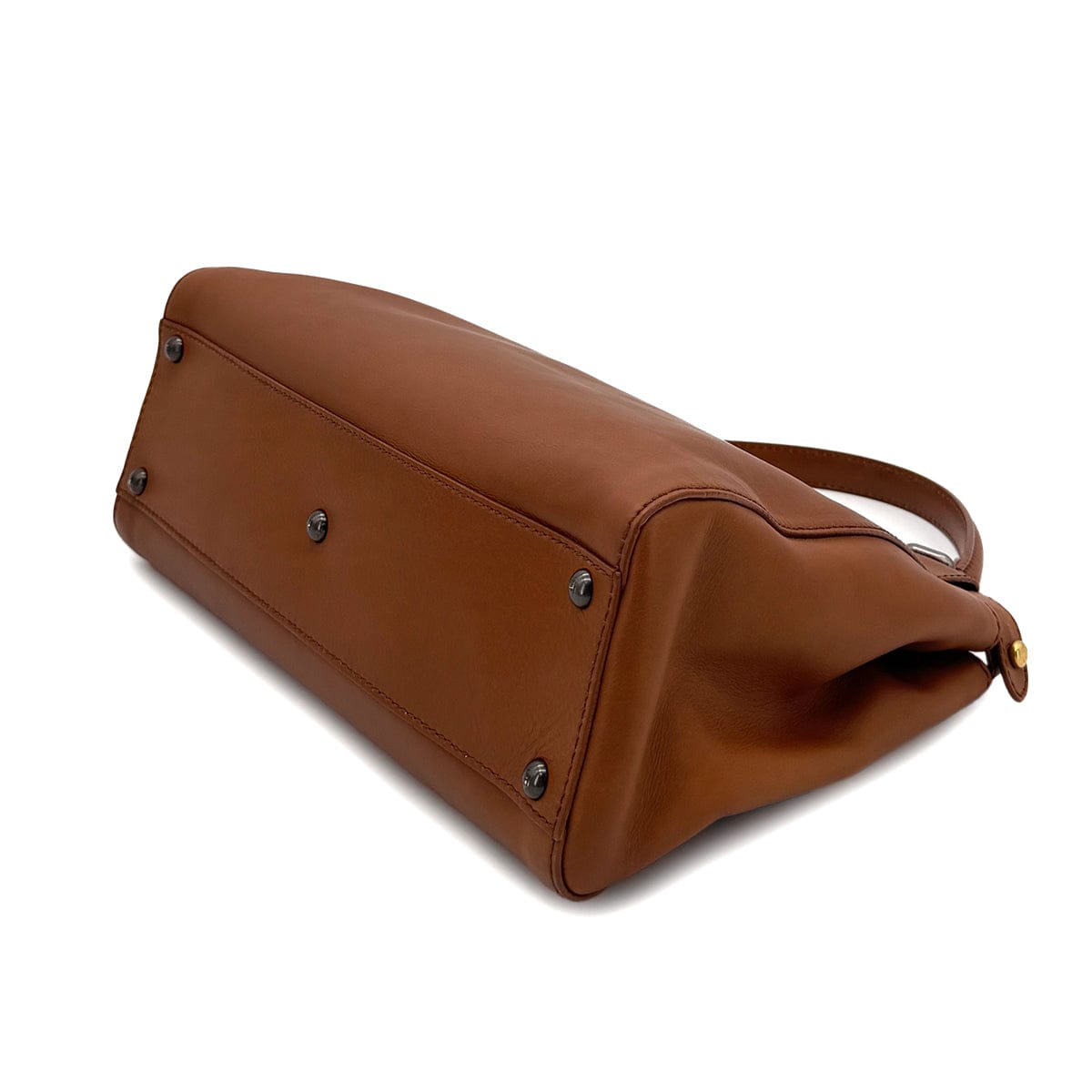 Luxury Promise Japan FENDI PEEKABOO REGULAR HAND SHOULDER BAG LEATHER BROWN 8BN226 90298740