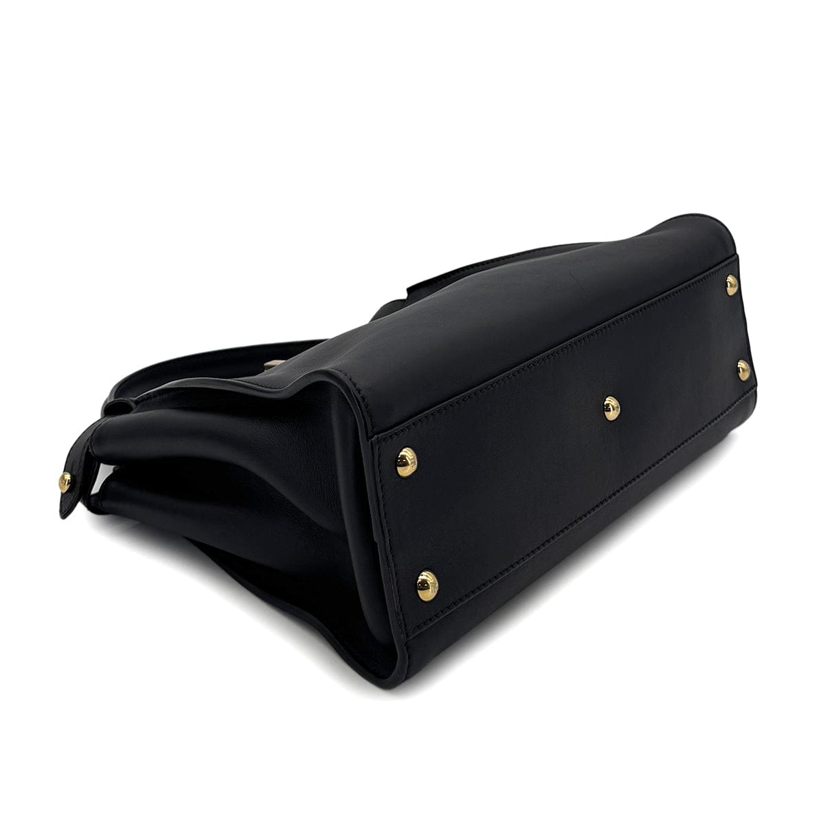 Luxury Promise Japan FENDI PEEKABOO REGULAR HAND SHOULDER BAG LEATHER NERO 8BN290 90298729