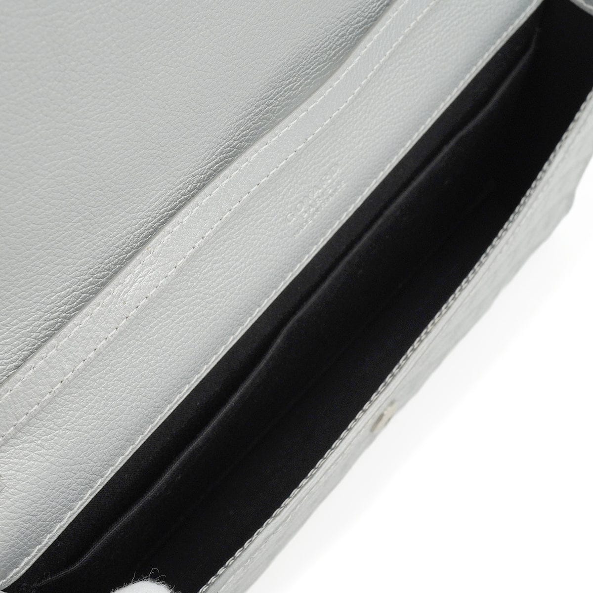 Luxury Promise Japan GOYARD MONTE-CARLO PM CLUTCH SHOULDER BAG SILVER PVC LEATHER SILVER HARDWARE 90344096