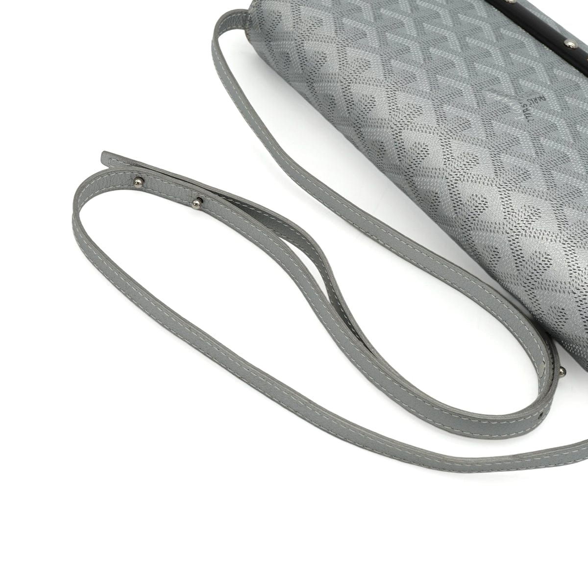 Luxury Promise Japan GOYARD MONTE-CARLO PM CLUTCH SHOULDER BAG SILVER PVC LEATHER SILVER HARDWARE 90344096
