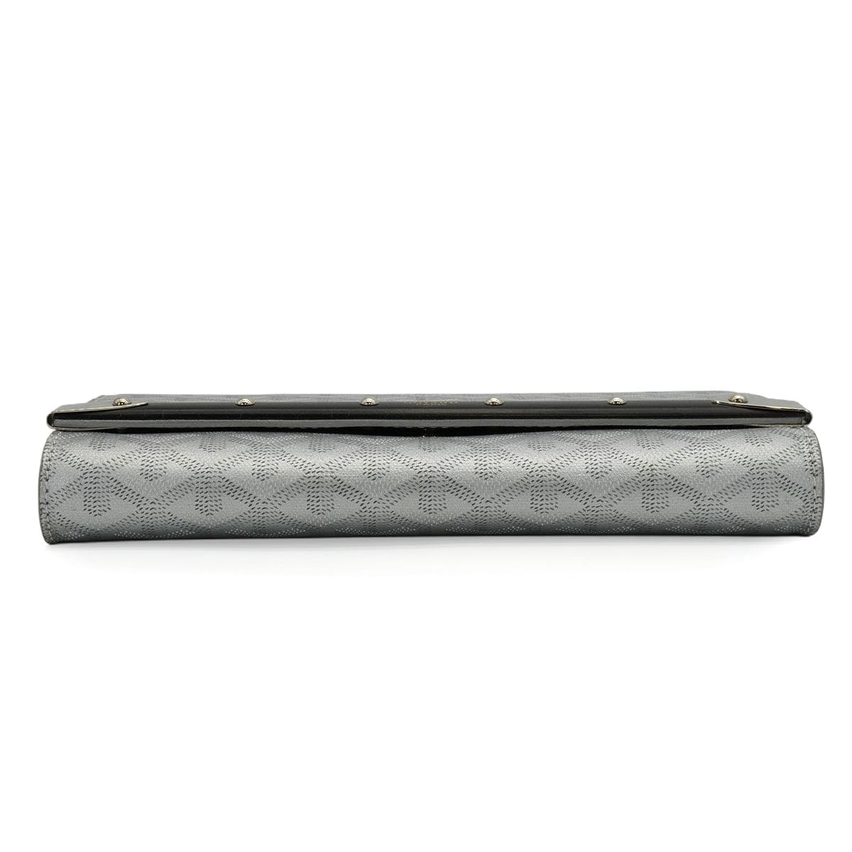 Luxury Promise Japan GOYARD MONTE-CARLO PM CLUTCH SHOULDER BAG SILVER PVC LEATHER SILVER HARDWARE 90344096