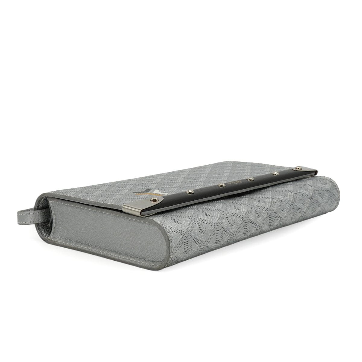 Luxury Promise Japan GOYARD MONTE-CARLO PM CLUTCH SHOULDER BAG SILVER PVC LEATHER SILVER HARDWARE 90344096