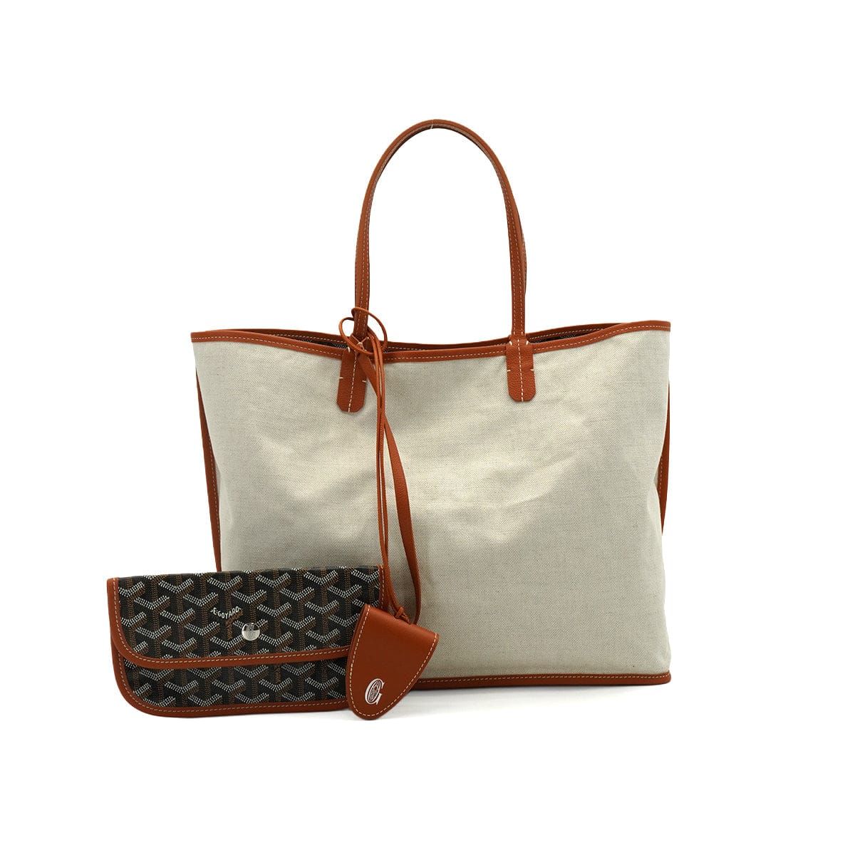Luxury Promise Japan GOYARD SAINT LOUIS PM TOTE BAG BROWN GOYARDINE CANVAS 90344580