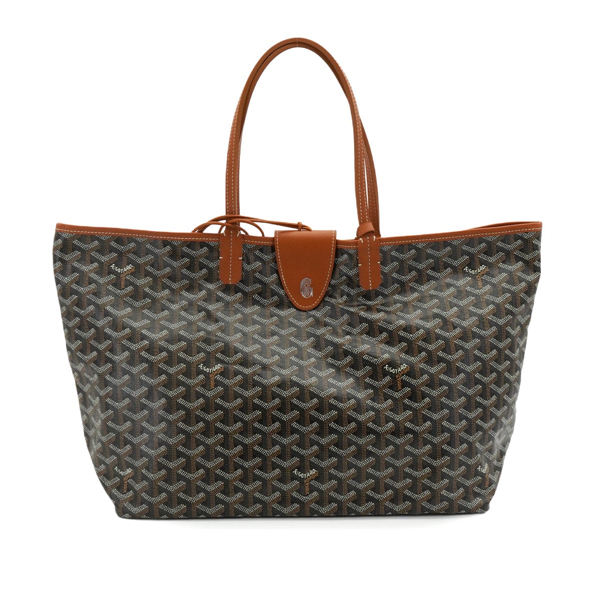 Luxury Promise Japan GOYARD SAINT LOUIS PM TOTE BAG BROWN GOYARDINE CANVAS 90344580