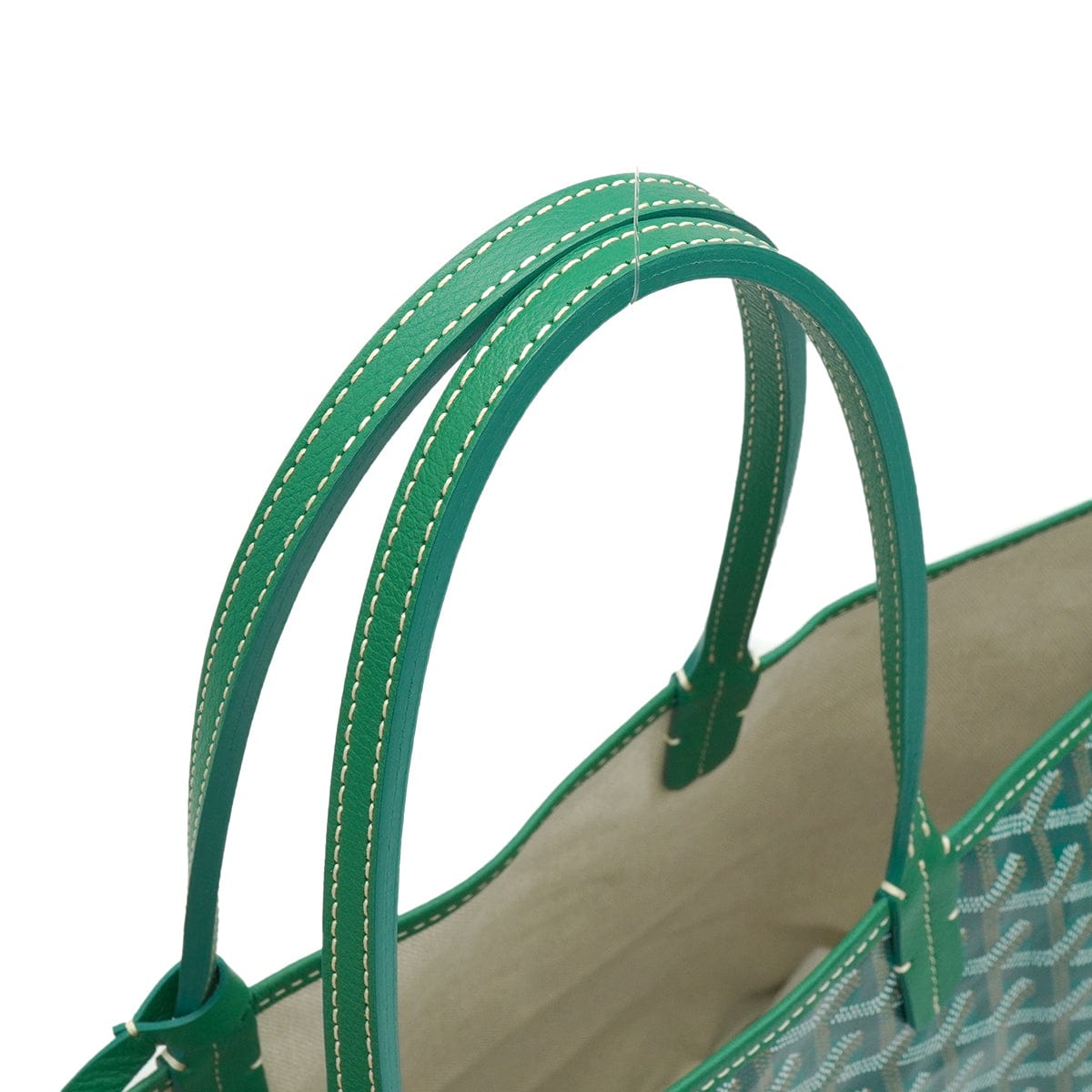 Luxury Promise Japan GOYARD SAINT LOUIS PM TOTE BAG GREEN GOYARDINE CANVAS 90340457