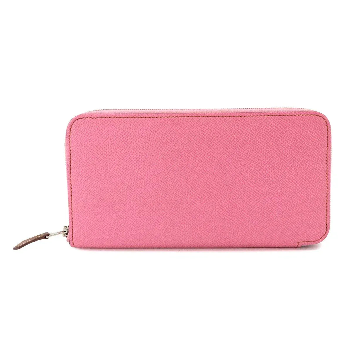 HERMES Azapp Long Silkin Long Wallet Epsom Pink Purse 90343602