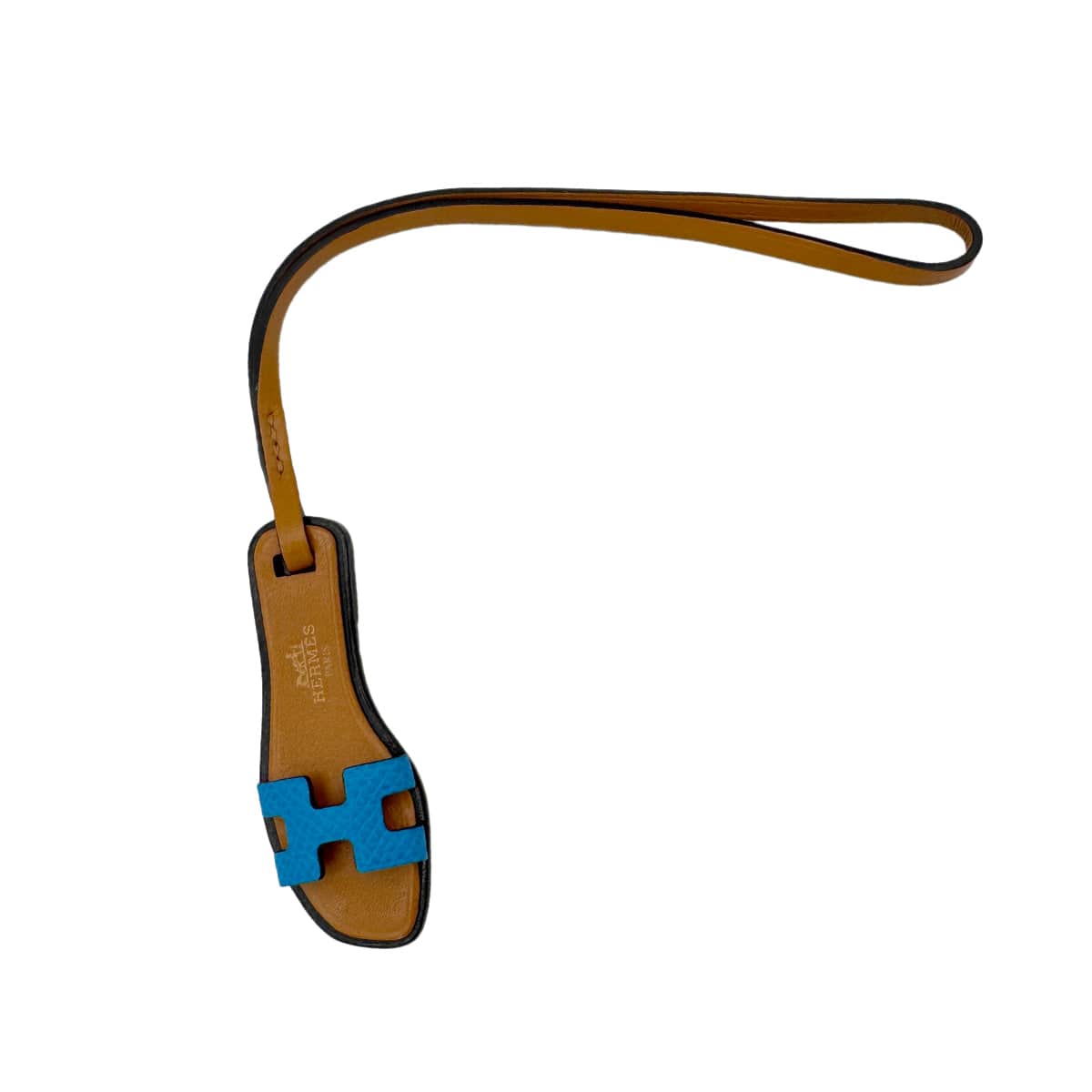 Luxury Promise Japan HERMES BAG CHARM ORAN NANO BLEU FRANCE NATUREL SABLE BLACK VEAU EPSOM VEAU BUTLER VACHE HUNTER 90274476