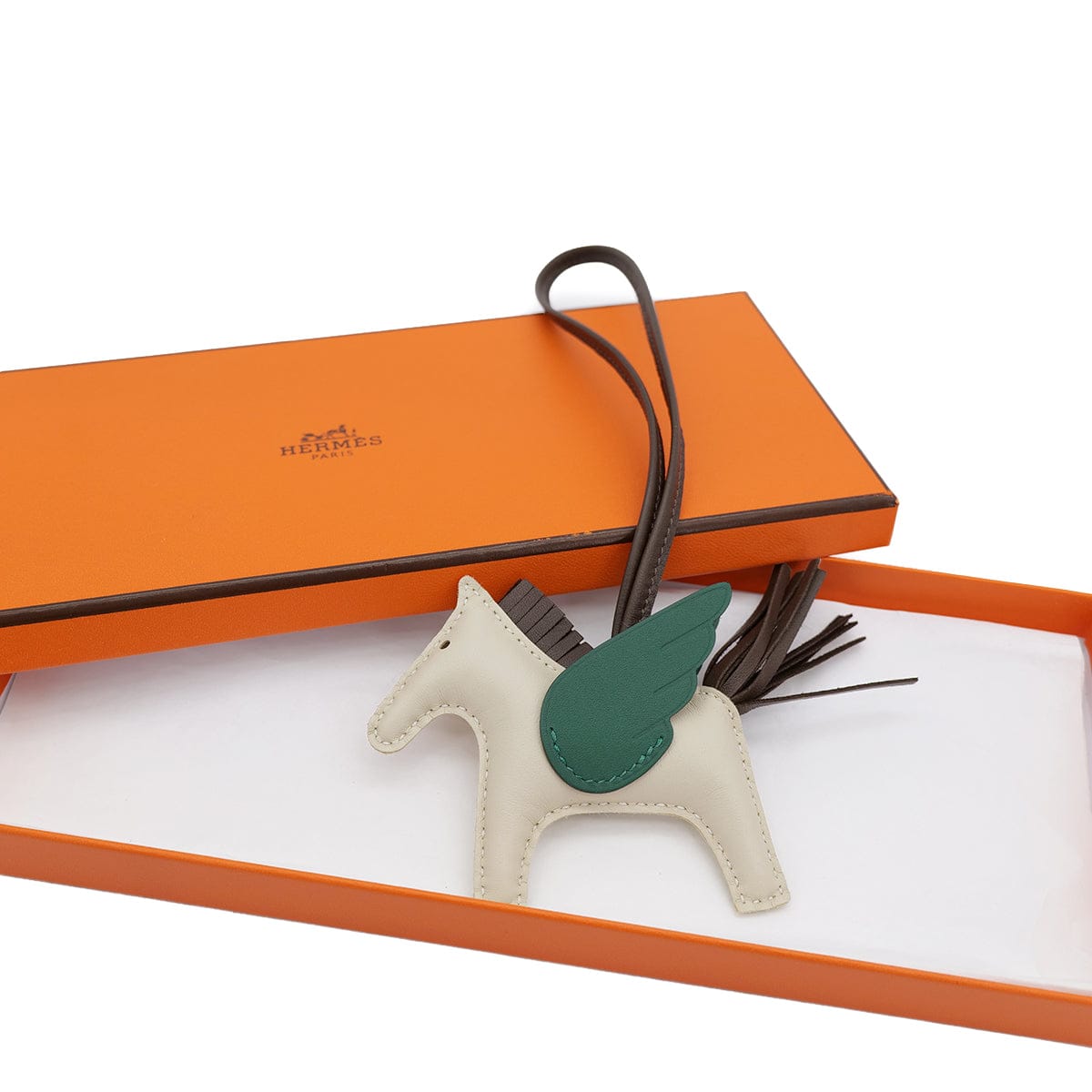 Luxury Promise Japan HERMES BAG CHARM RODEO PEGASUS PM CRAIE CHOCOLAT VERT MOYEN AGNEAU MILO 2024 W 90311993