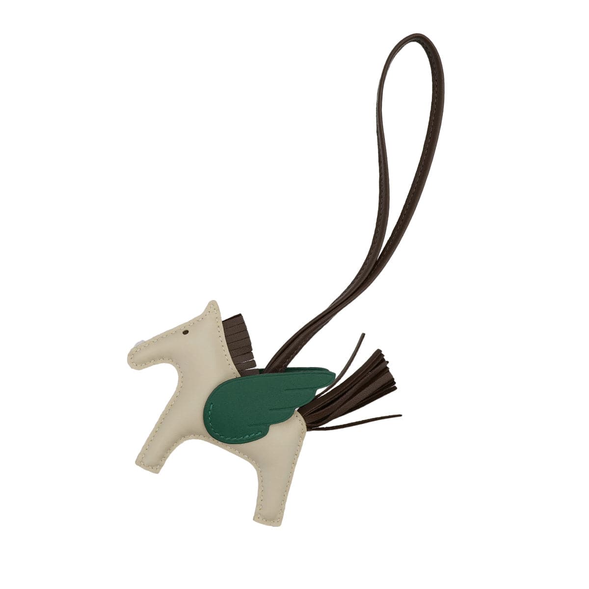 Luxury Promise Japan HERMES BAG CHARM RODEO PEGASUS PM CRAIE CHOCOLAT VERT MOYEN AGNEAU MILO 2024 W 90311993